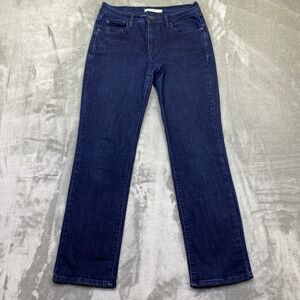 Levi's 505 Straight Leg Jeans‎ Dark Wash Women's Size 27 Classic Denim Grunge